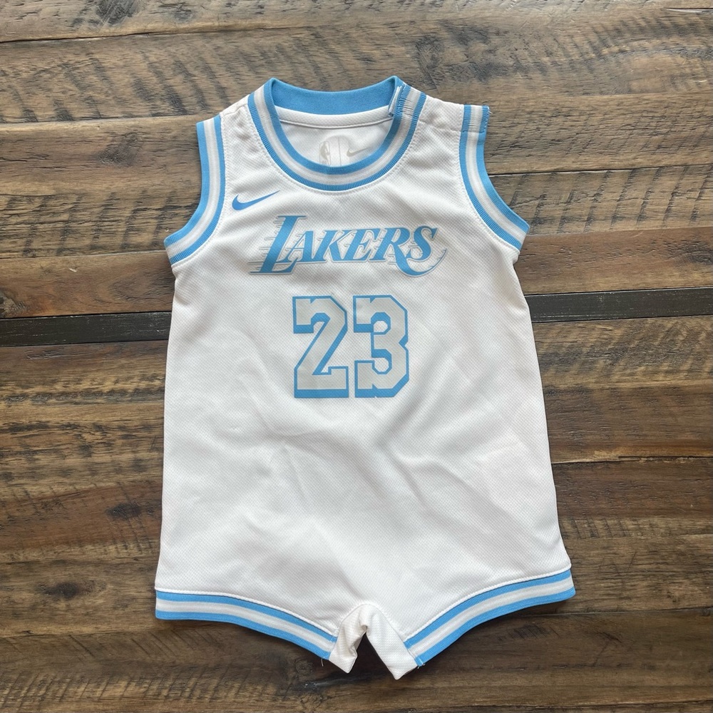 Nike Lakers NBA jersey romper. Size 12 months.